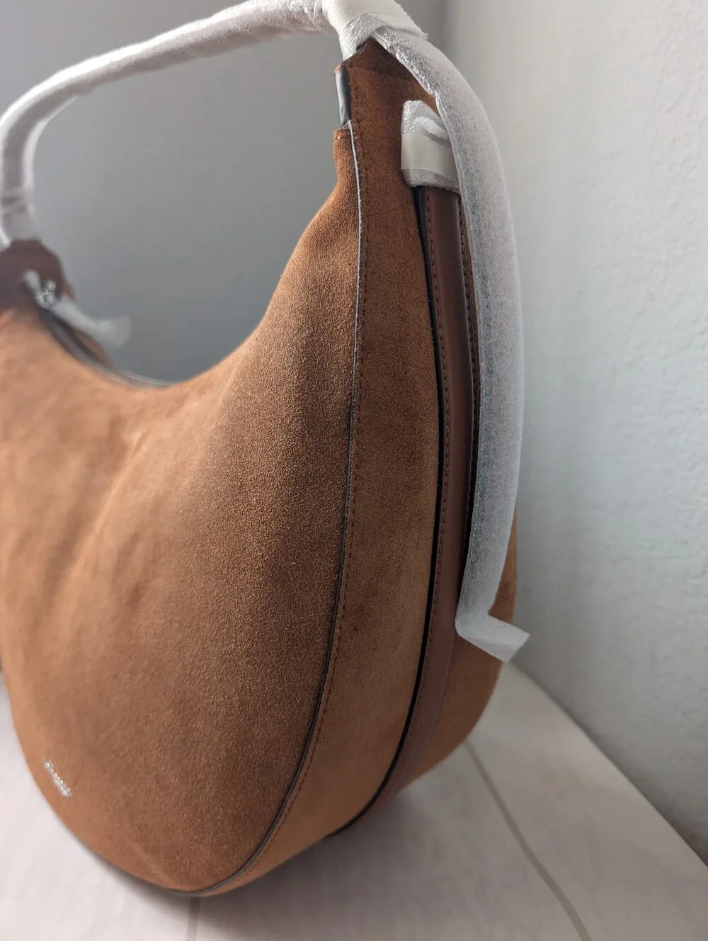 NWT Kate Spade KP031 Nova Suede Large Shoulder Bag In Warm Gingerbread
